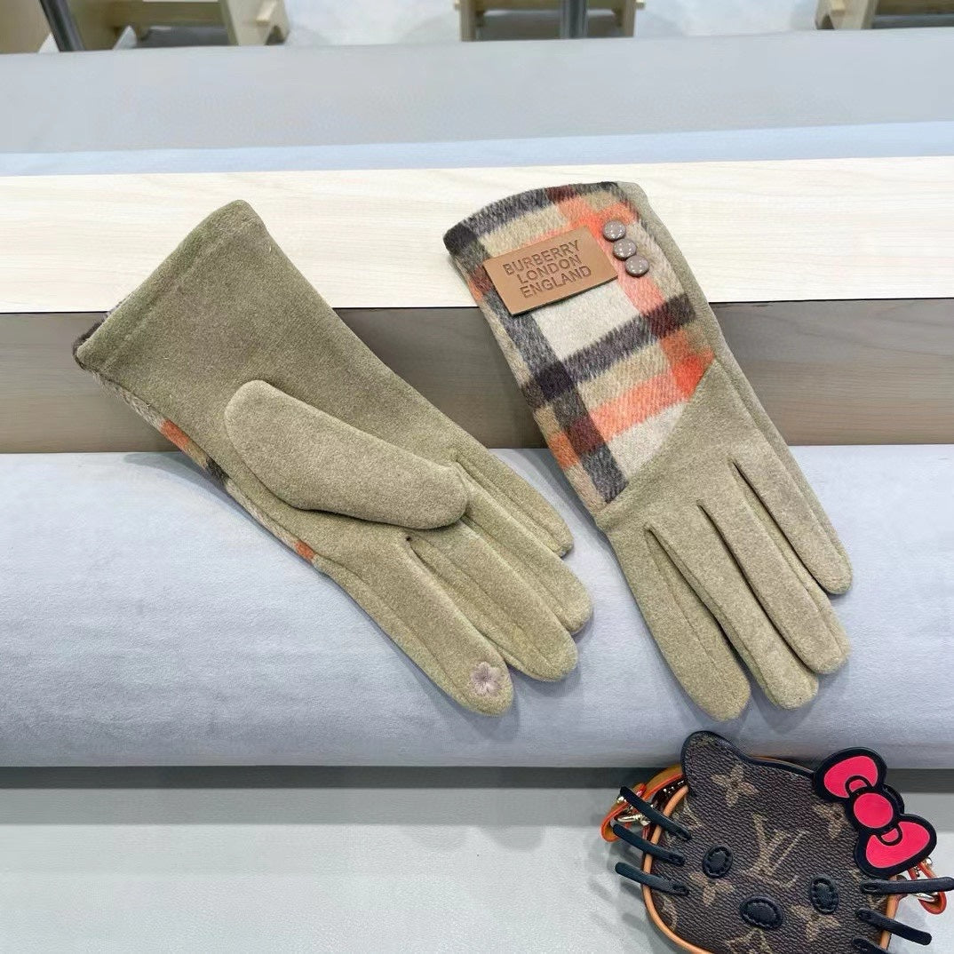 GLOVES IN TORTILLA BROWN MIX COLORFUL WOOL 453749