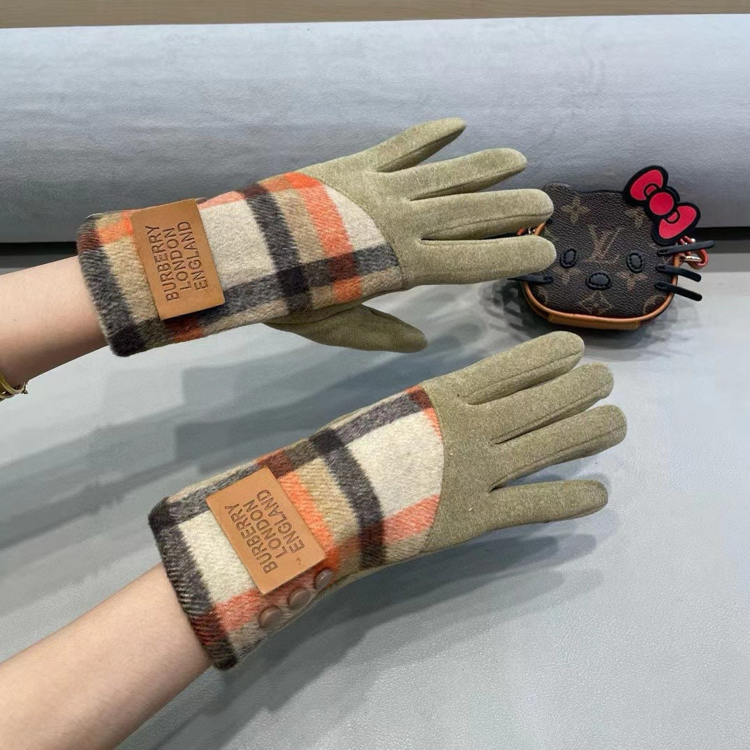 GLOVES IN TORTILLA BROWN MIX COLORFUL WOOL 453749
