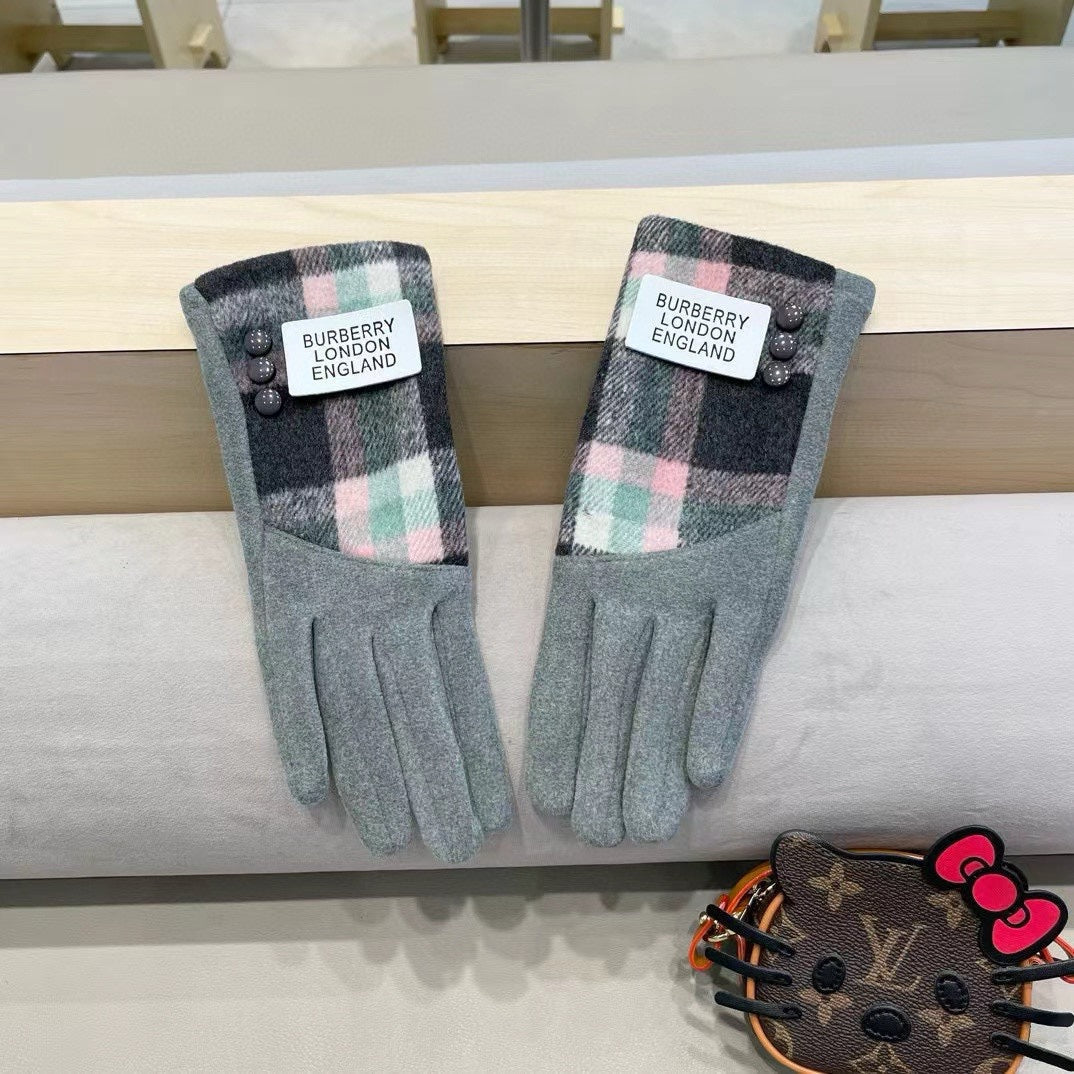 GLOVES IN RHINO GRAY MIX COLORFUL WOOL 453750