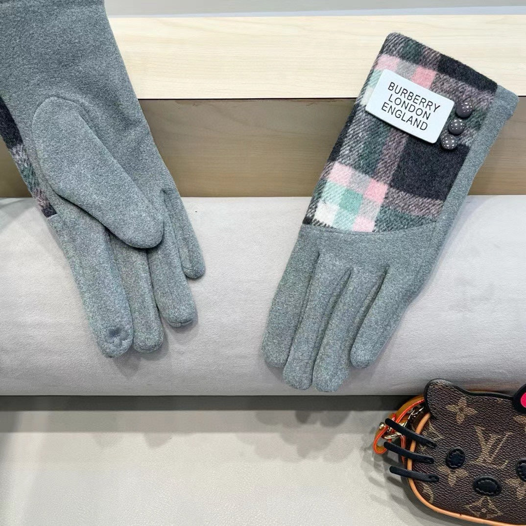 GLOVES IN RHINO GRAY MIX COLORFUL WOOL 453750