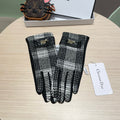 GLOVES IN BLACK MIX WHITE WOOL 463806