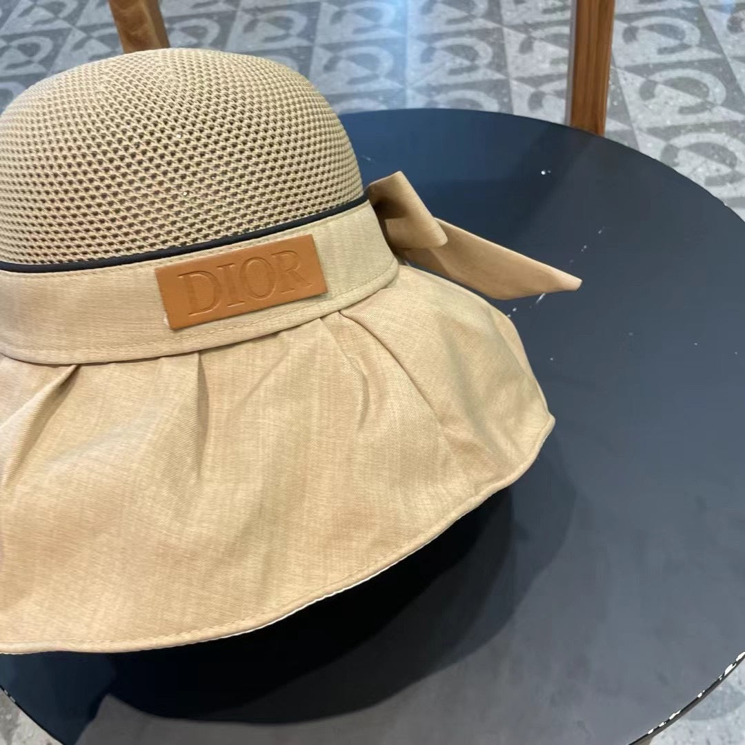 DIOR 26S MESH WIDE-BRIM HAT WITH BOW STYLE 32