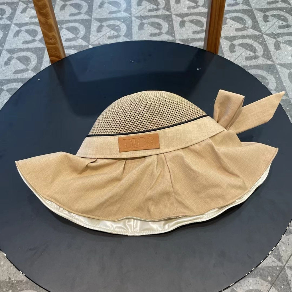 DIOR 26S MESH WIDE-BRIM HAT WITH BOW STYLE 32