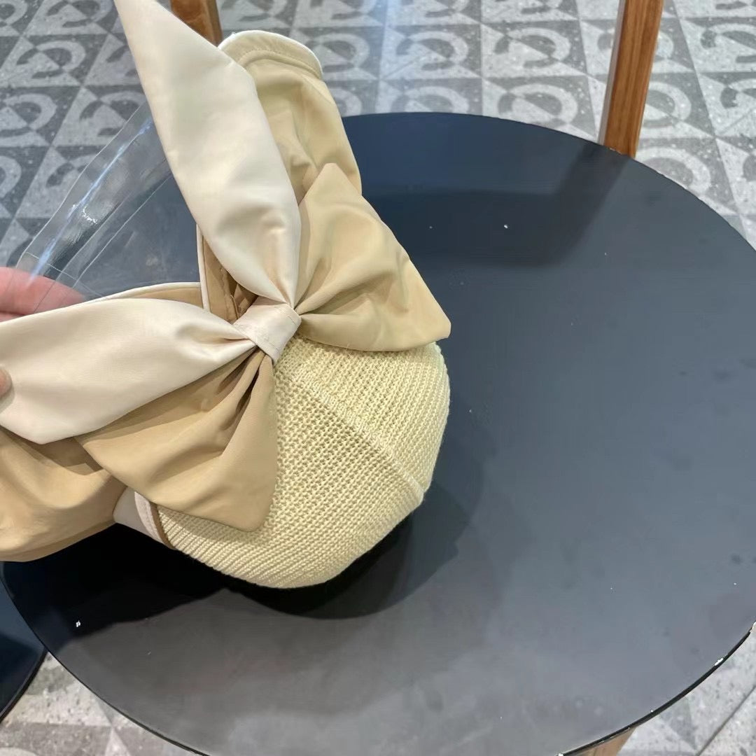 DIOR 26S MESH WIDE-BRIM HAT WITH BOW STYLE 35