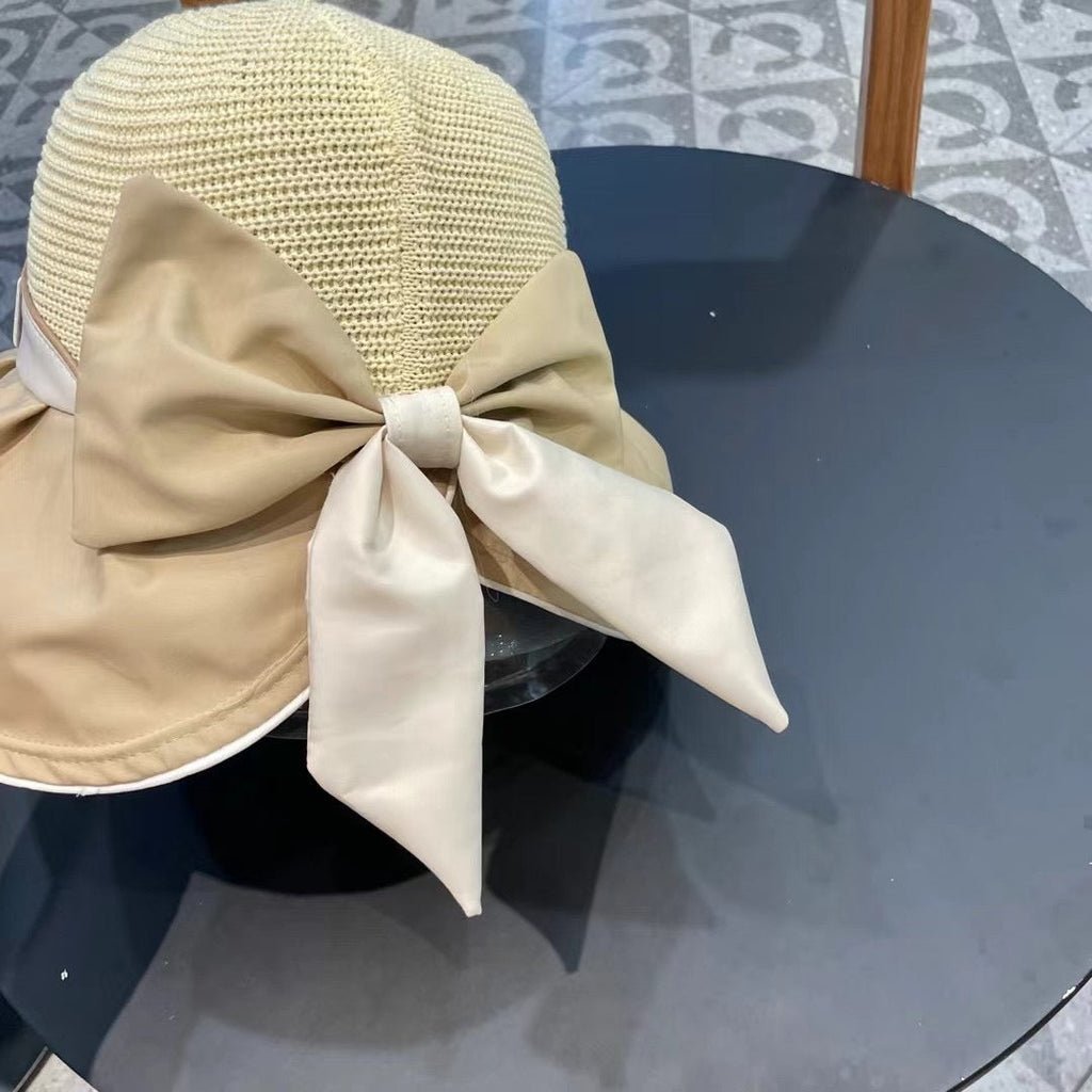 DIOR 26S MESH WIDE-BRIM HAT WITH BOW STYLE 35