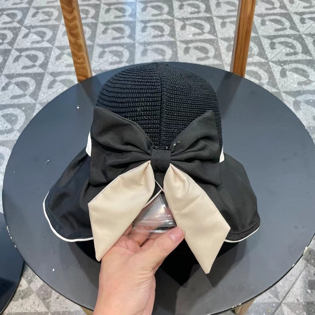 DIOR 26S MESH WIDE-BRIM HAT WITH BOW STYLE 34
