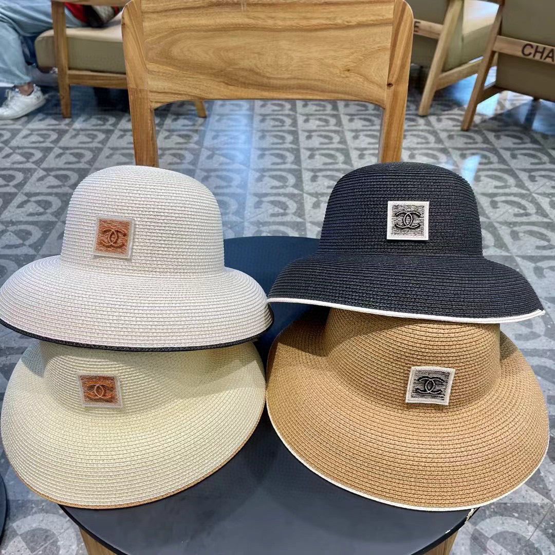 STRAW CLOCHE HAT BLACK 672756