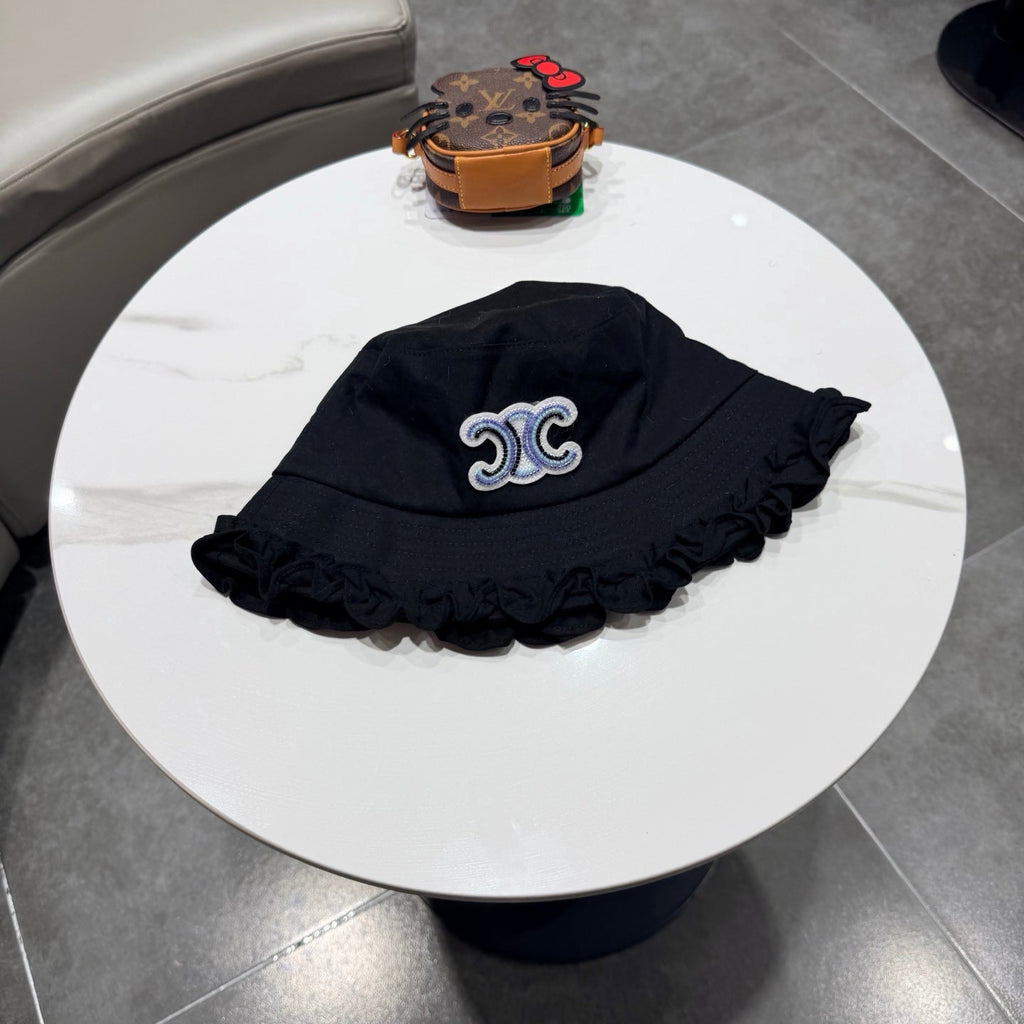 CELINE 26S CELINE RUFFLED BUCKET HAT STYLE 13