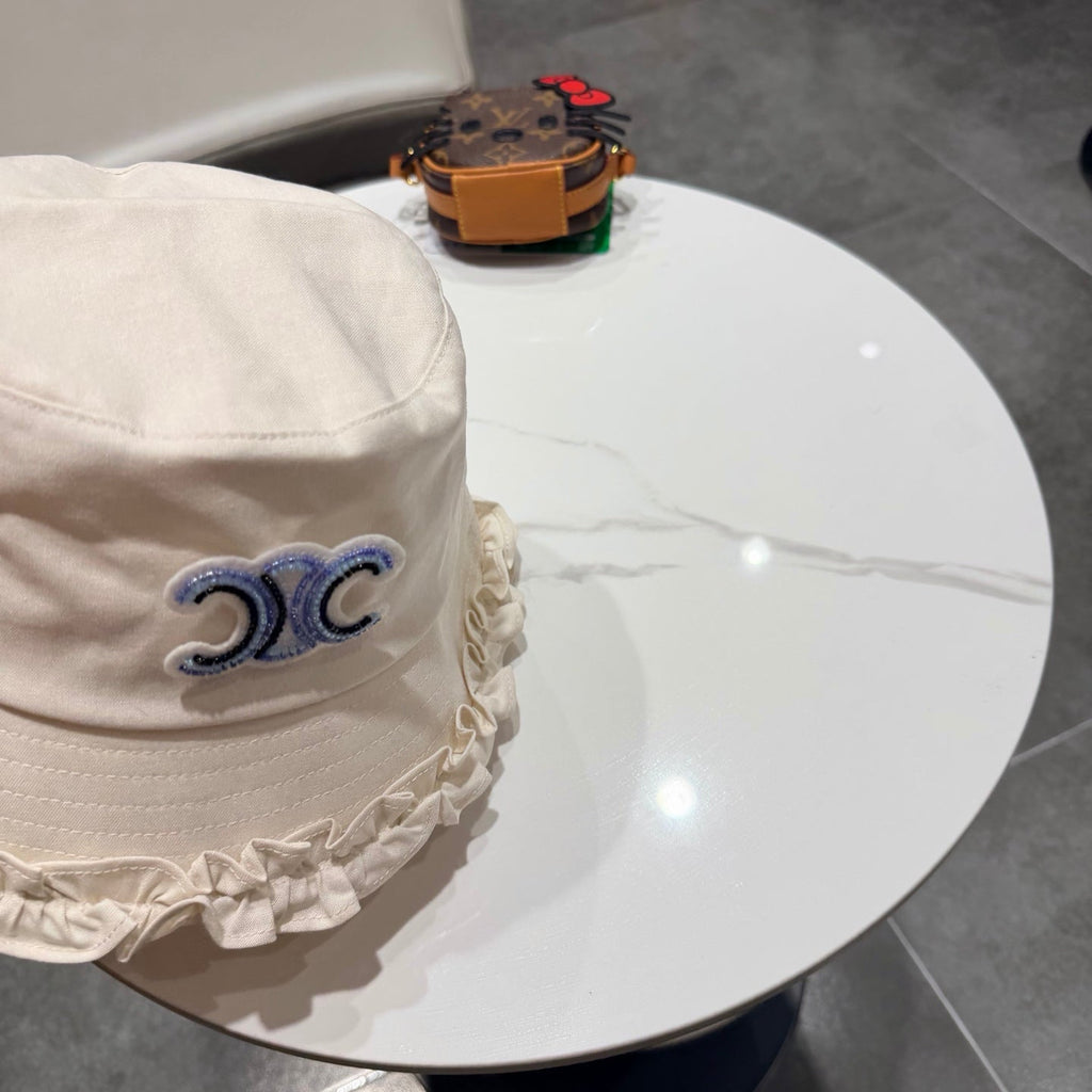 CELINE 26S CELINE RUFFLED BUCKET HAT STYLE 12
