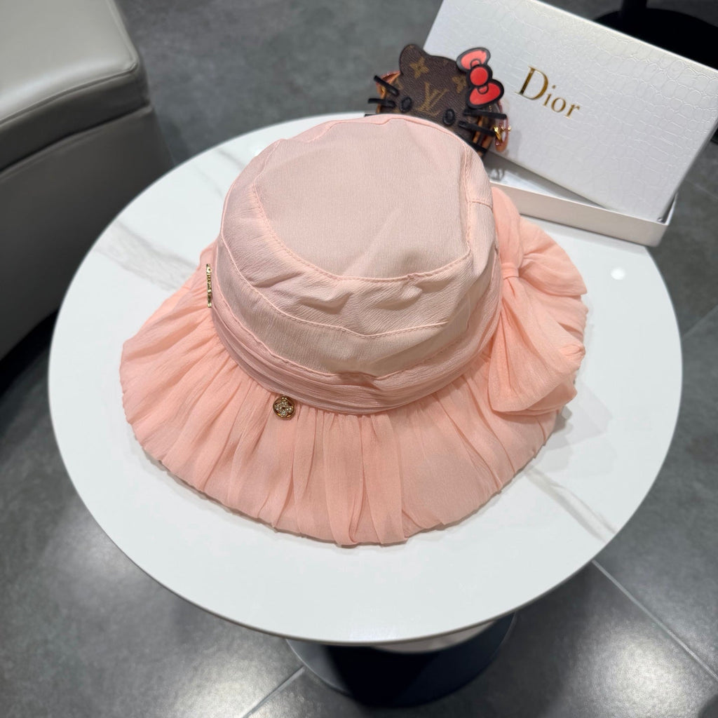DIOR 26S PLEATED WIDE-BRIM BUCKET HAT STYLE 14