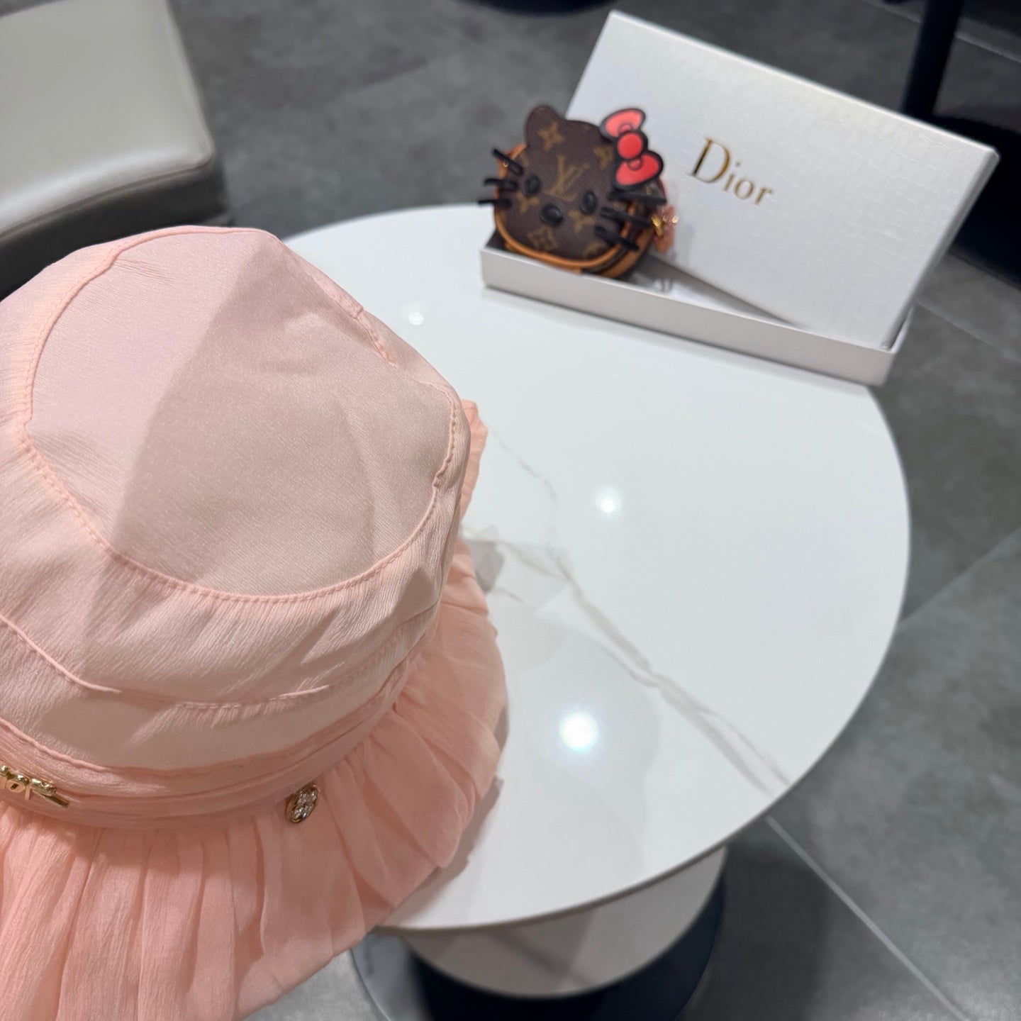 DIOR 26S PLEATED WIDE-BRIM BUCKET HAT STYLE 14