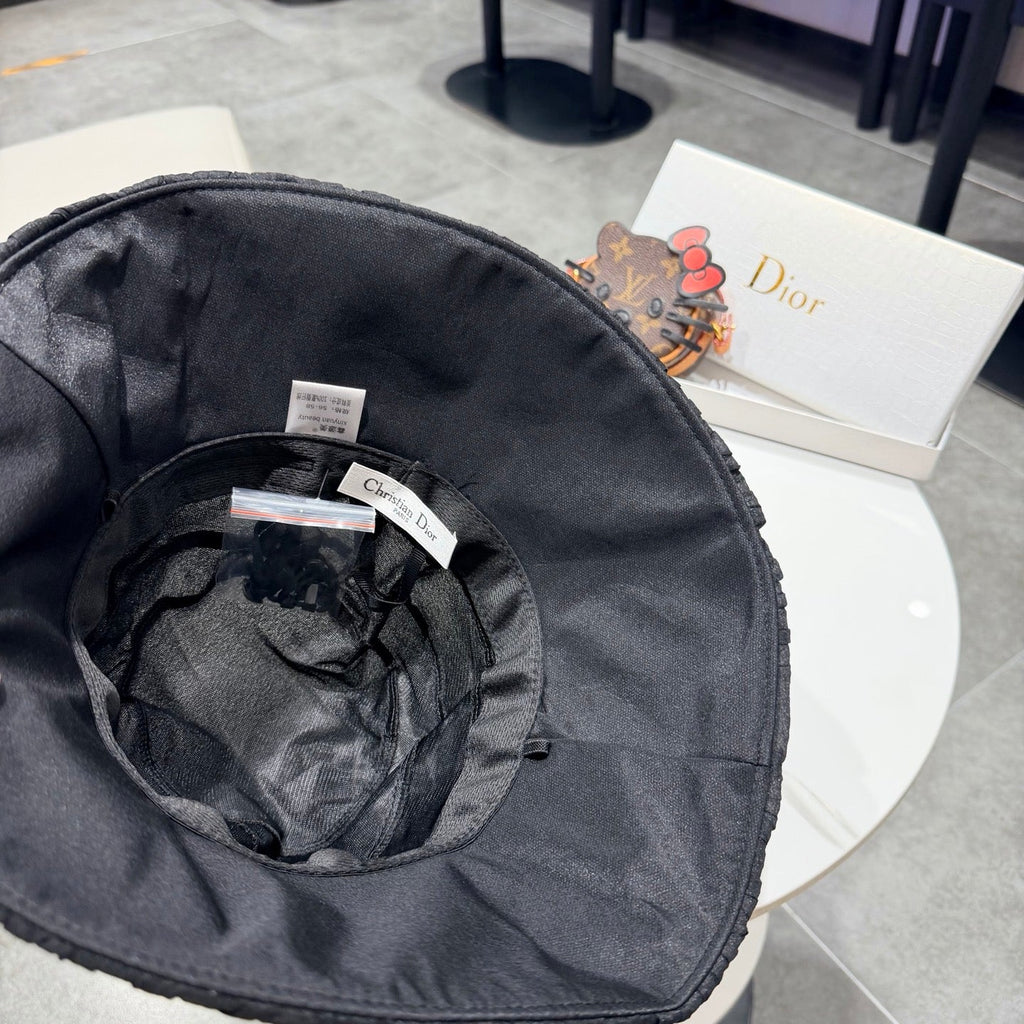DIOR 26S PLEATED WIDE-BRIM BUCKET HAT STYLE 13