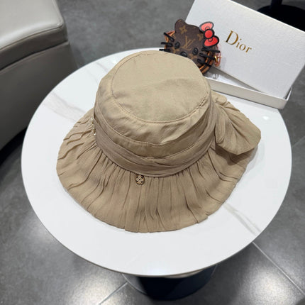 DIOR 26S PLEATED WIDE-BRIM BUCKET HAT STYLE 11