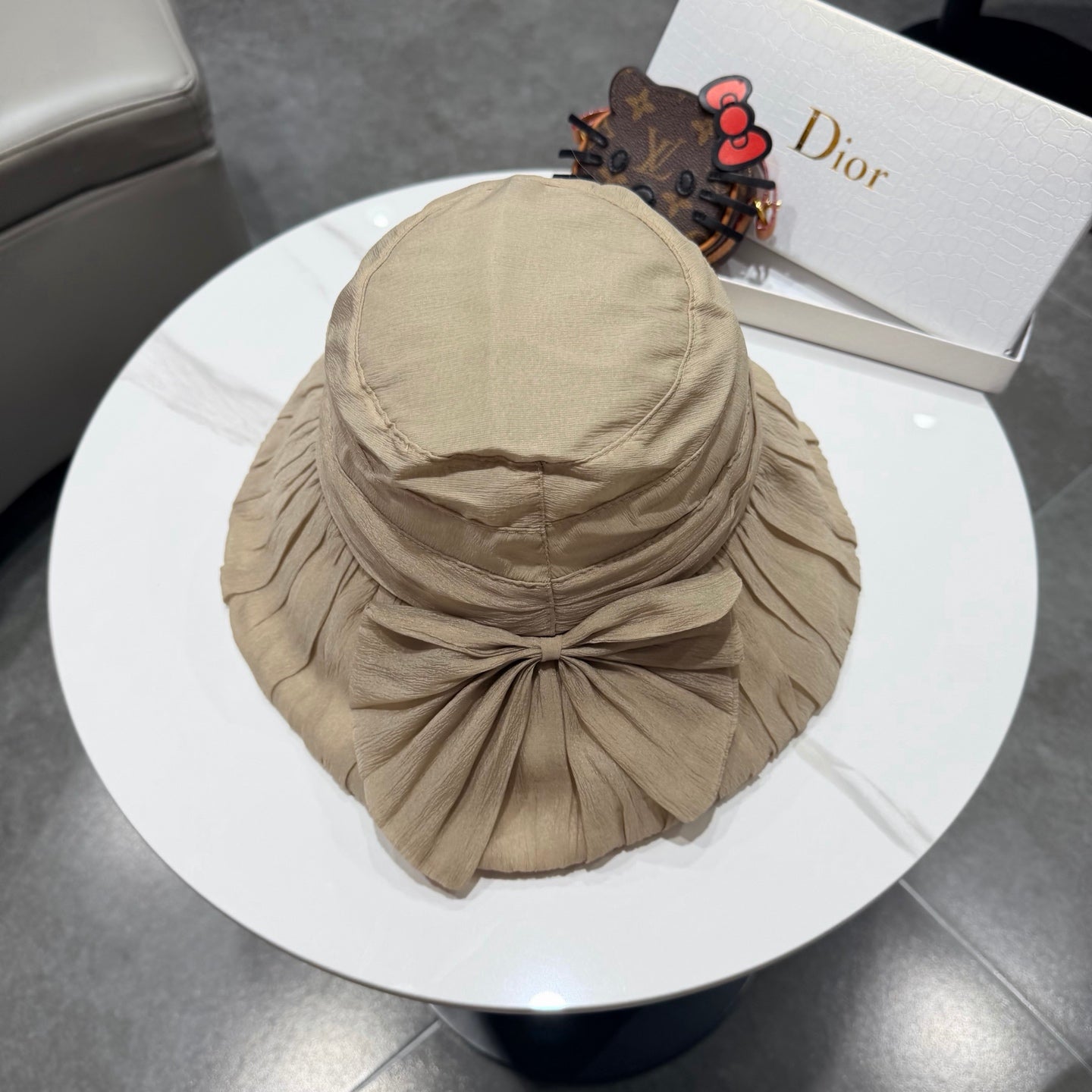 DIOR 26S PLEATED WIDE-BRIM BUCKET HAT STYLE 11