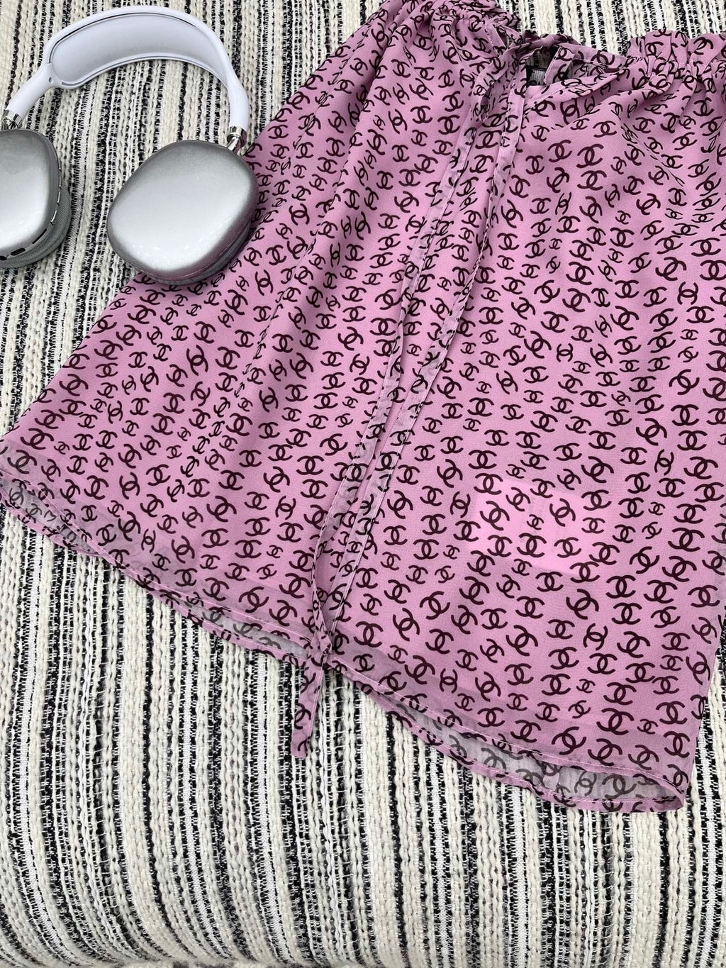 CHANEL PINK PEARL-EMBELLISHED CAMISOLE