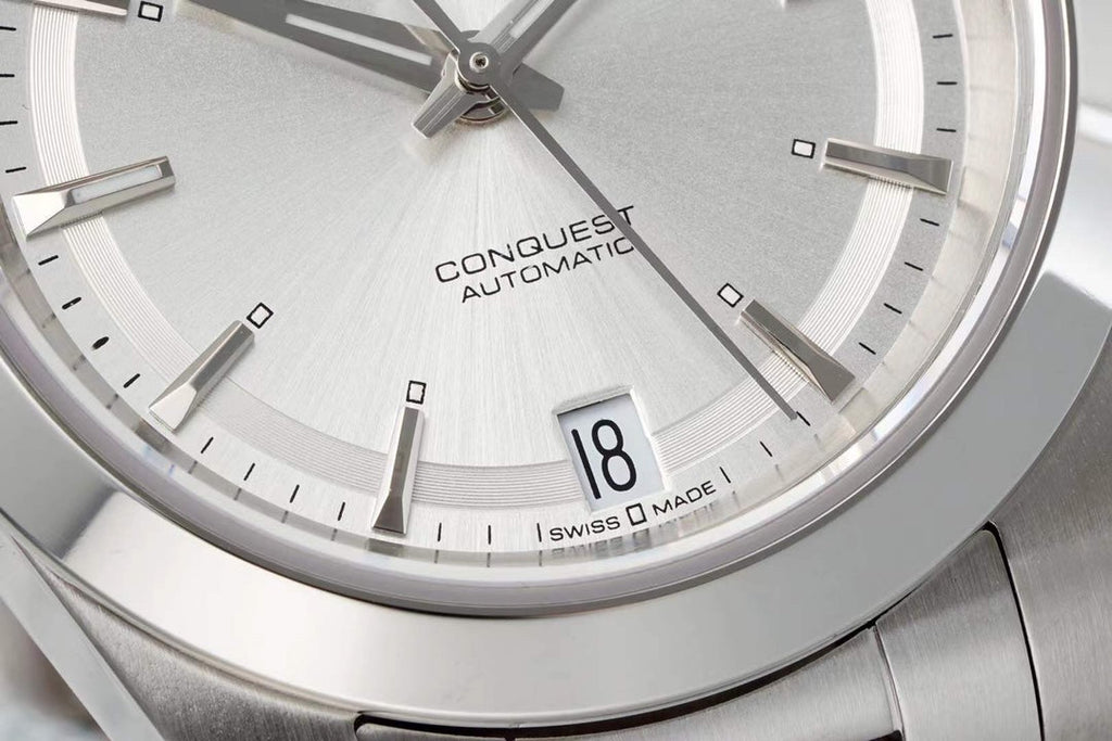 CONQUEST 34 MM WATCH SILVER CASE