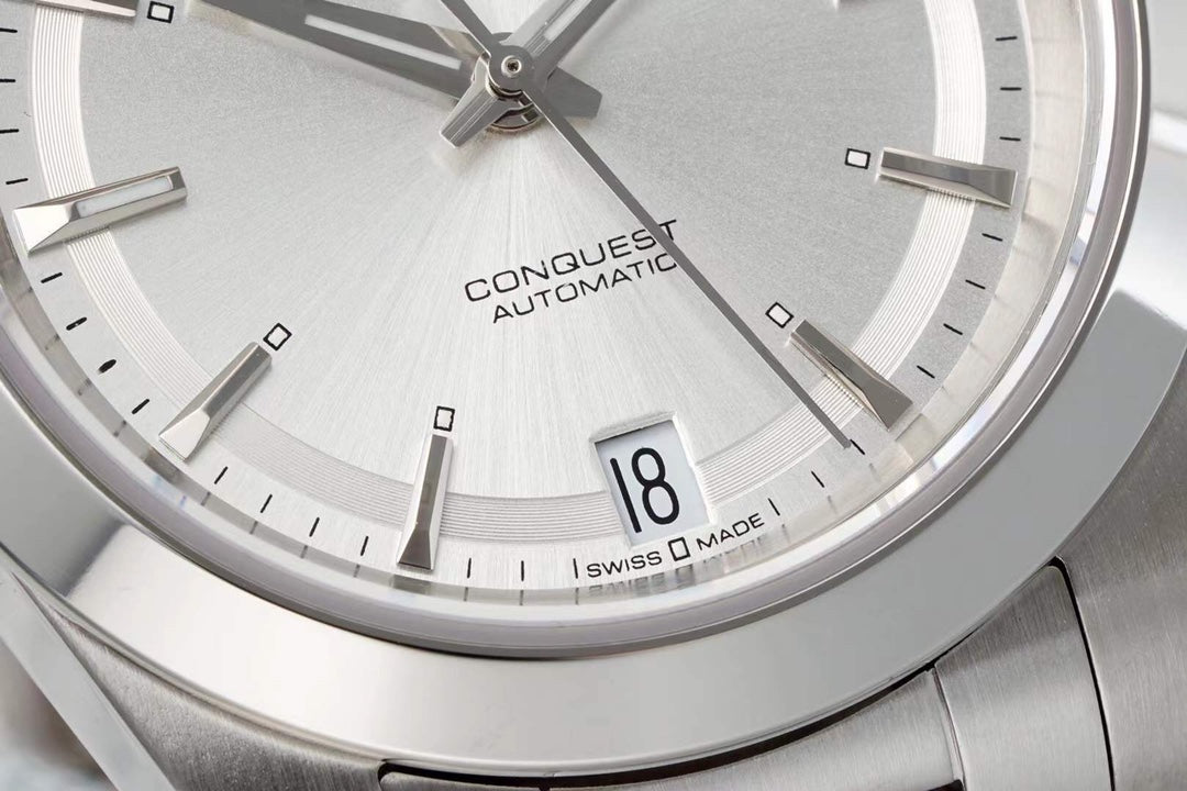 CONQUEST 34 MM WATCH SILVER CASE