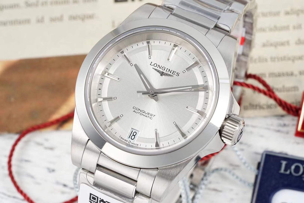 CONQUEST 34 MM WATCH SILVER CASE