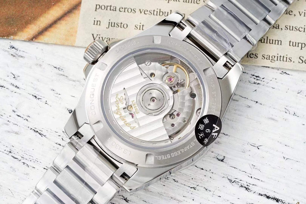 CONQUEST WATCH SILVER CASE WITH CHOCOLATE BROWN DIAL