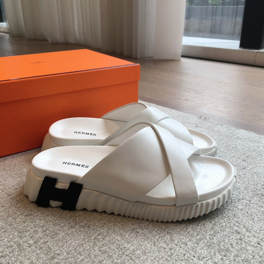 HM INFRA SANDAL WHITE CALFSKIN