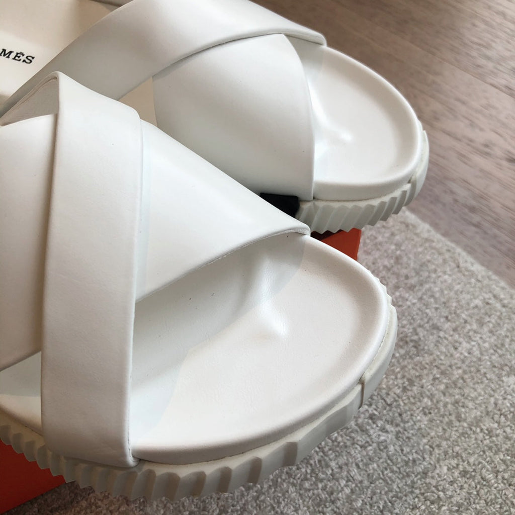 HM INFRA SANDAL WHITE CALFSKIN