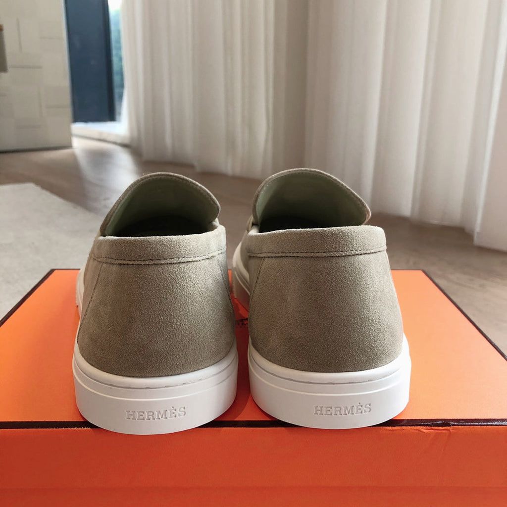 HM GAME SLIP-ON SNEAKER LIGHT GRAY SUEDE