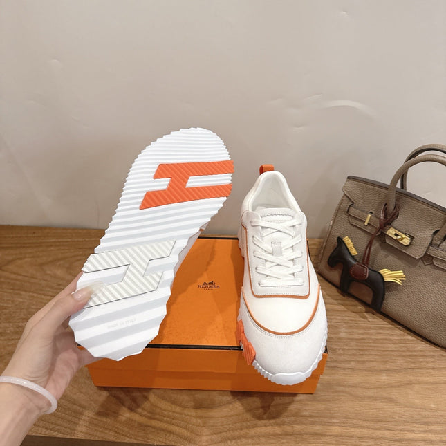 HM 26S SNEAKERS IN WHITE CALFSKIN AND SUEDE