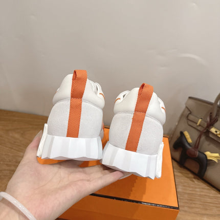 HM 26S SNEAKERS IN WHITE CALFSKIN AND SUEDE