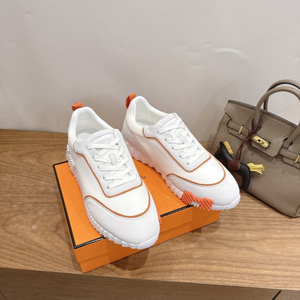 HM 26S SNEAKERS IN WHITE CALFSKIN AND SUEDE