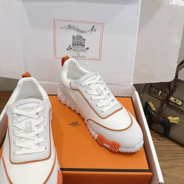 HM 26S SNEAKERS IN WHITE CALFSKIN AND SUEDE