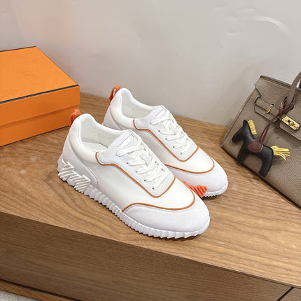 HM 26S SNEAKERS IN WHITE CALFSKIN AND SUEDE