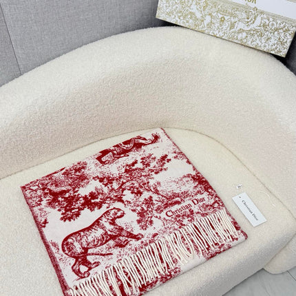 DIOR 26S SCARF 190 IN CASHMERE AND WOOL 435565