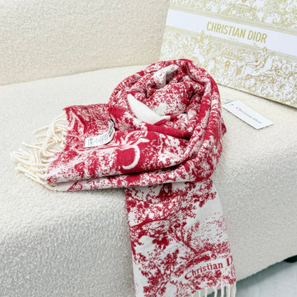 DIOR 26S SCARF 190 IN CASHMERE AND WOOL 435565