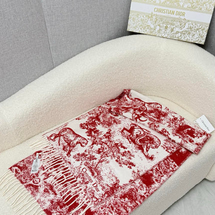 DIOR 26S SCARF 190 IN CASHMERE AND WOOL 435565
