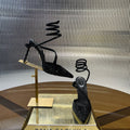 CLEO BLACK PUMP WITH CRYSTALS 10 CM