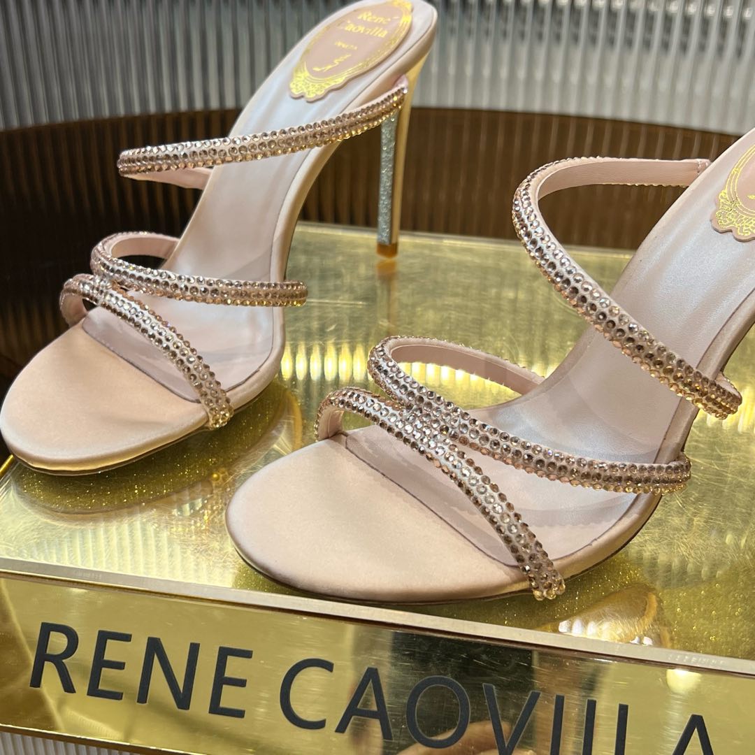 CLEO NUDE SANDAL WITH CRYSTALS 95 MM