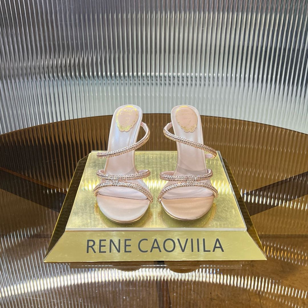CLEO NUDE SANDAL WITH CRYSTALS 95 MM