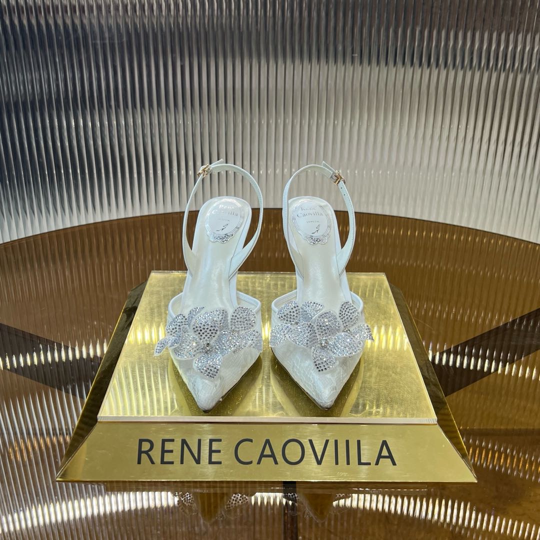 FLORIANE SLINGBACK 80 WHITE LAMBSKIN