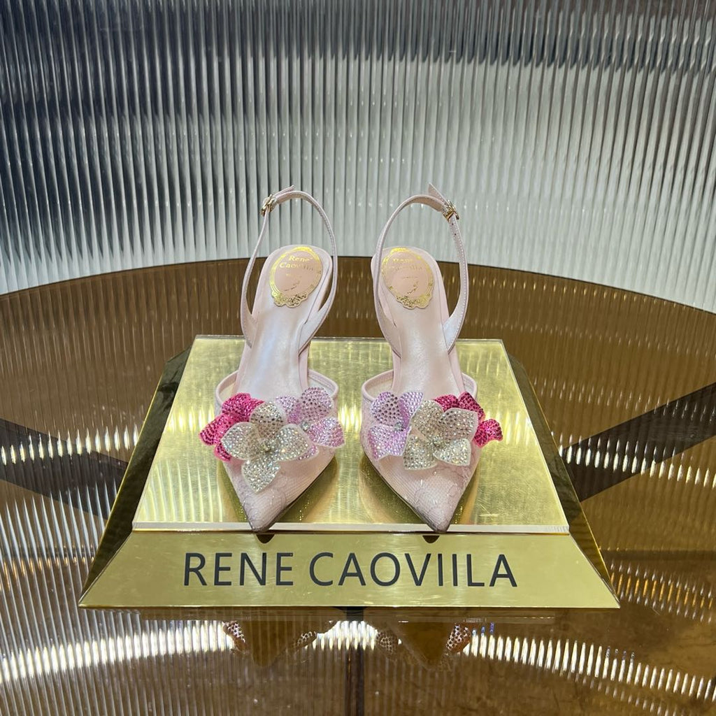 FLORIANE SLINGBACK 80 LIGHT PINK LAMBSKIN