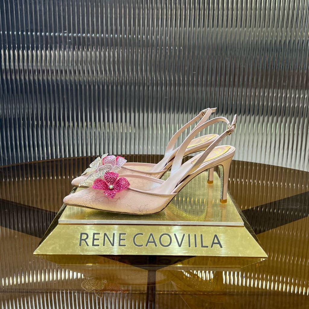 FLORIANE SLINGBACK 80 LIGHT PINK LAMBSKIN