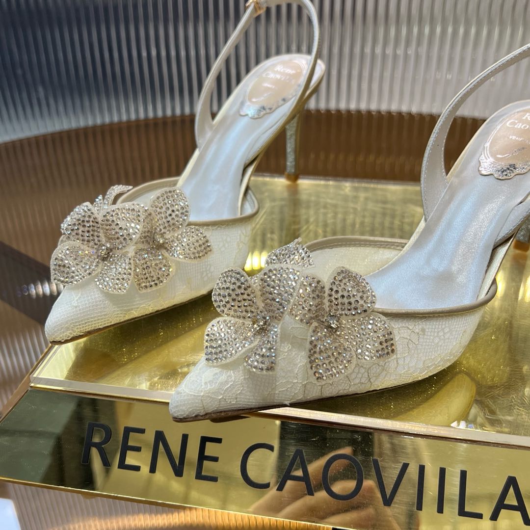 FLORIANE POWDER PINK SLINGBACK 80 LIGHT GOLD LAMBSKIN
