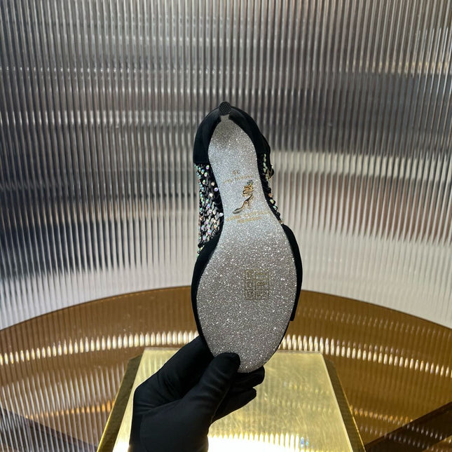 GALAXIA METALLIC ANTHRACITE SANDAL 95 MM BLACK