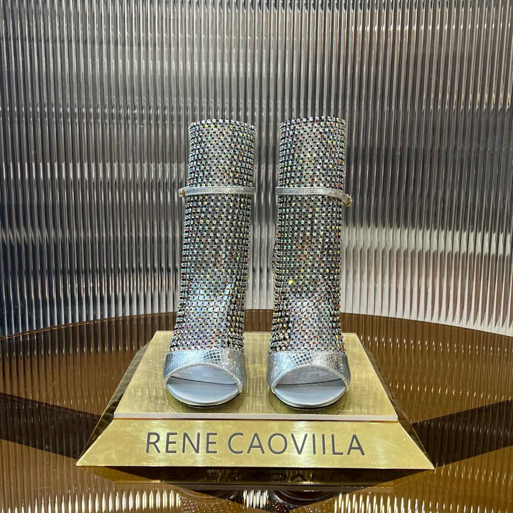 GALAXIA METALLIC ANTHRACITE SANDAL 95 MM SILVER