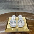 RENE CAOVILLA 26S HIGH-HEEL SANDALS 45 MM IN WHITE MESH AND SILVER LAMBSKIN