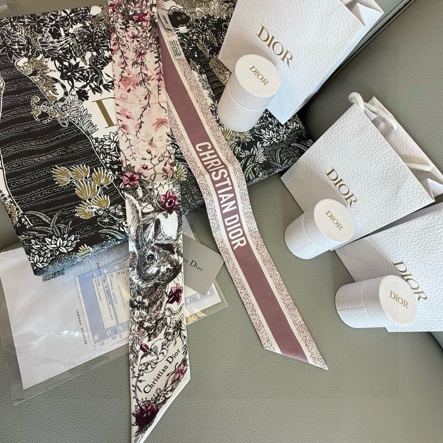 DIOR 26S SCARF 100CM IN SILK 293698