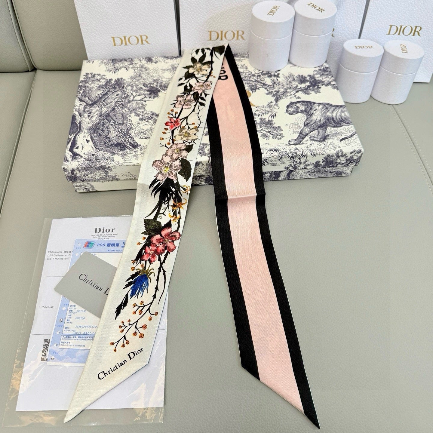 DIOR 26S SCARF 105CM IN SILK 302916