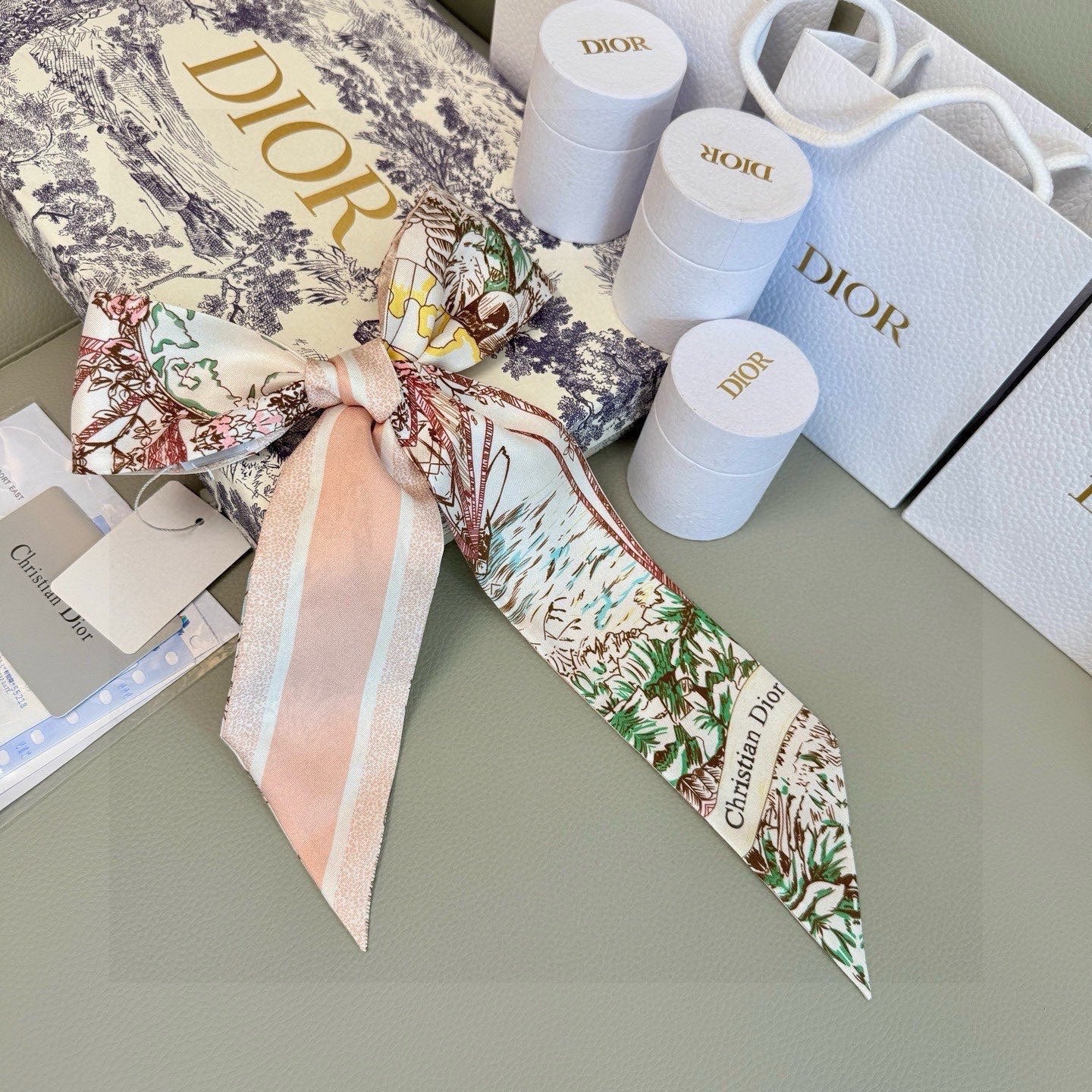 DIOR 26S SCARF 100CM IN SILK 305844