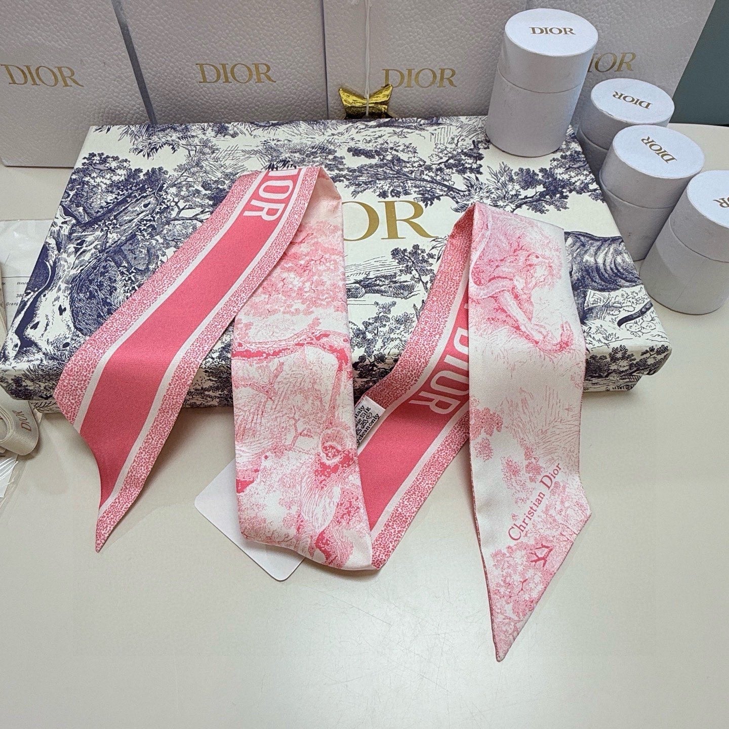 DIOR 26S SCARF 105CM IN SILK 302930