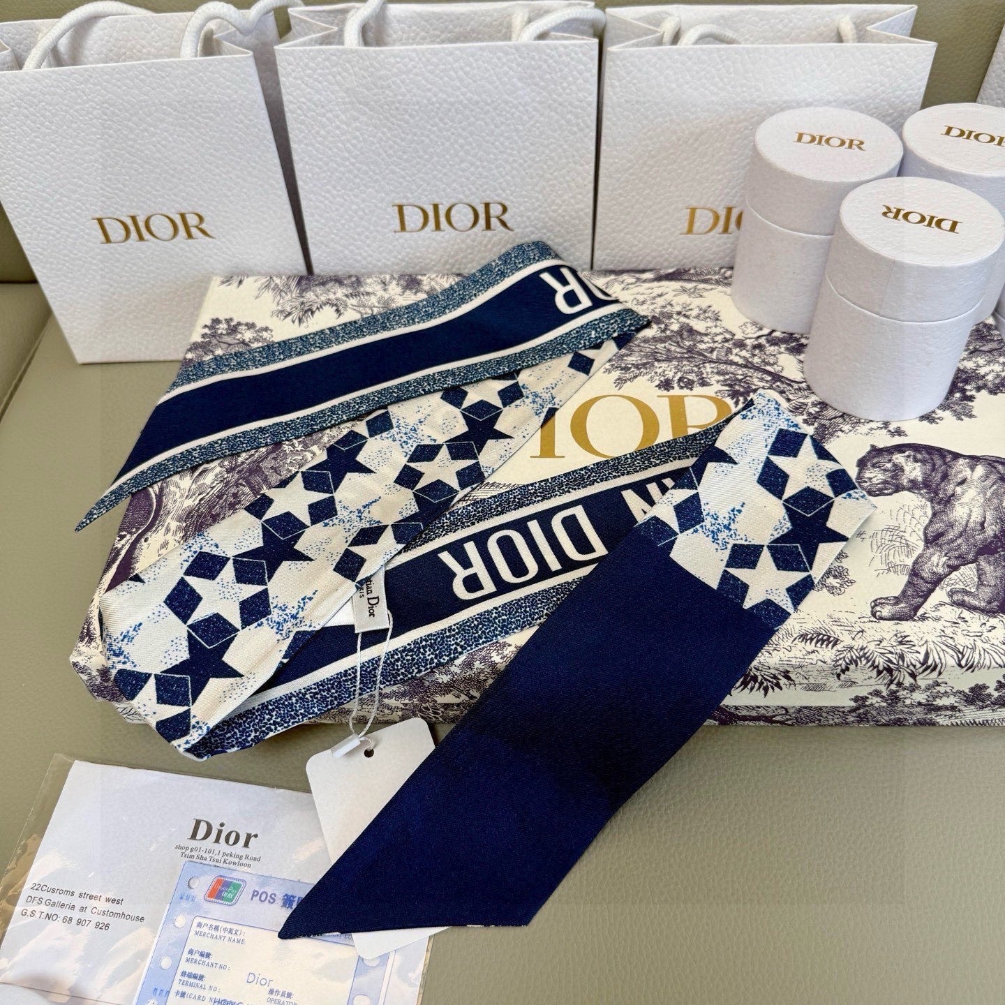 DIOR 26S SCARF 105CM IN SILK 276435