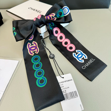 CHANEL 26S TWILLY SCARF 120 IN SILK 407661